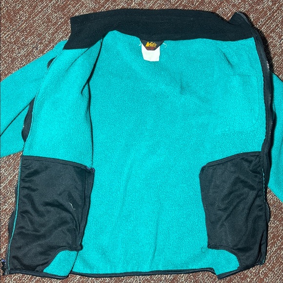 Vintage REI fleece teal fleece zip up sweater outdoor adventure jacket 90’s y2k - Picture 13 of 14